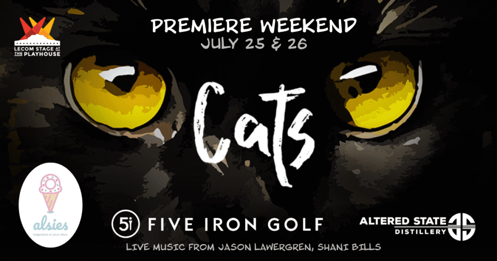 Premiere weekend for Cats musical event poster.
