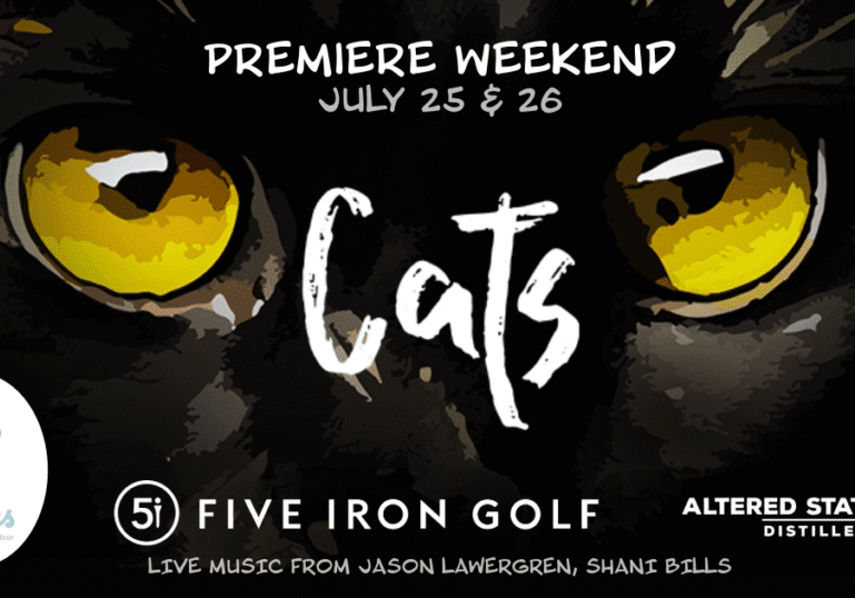 Premiere weekend for Cats musical event poster.