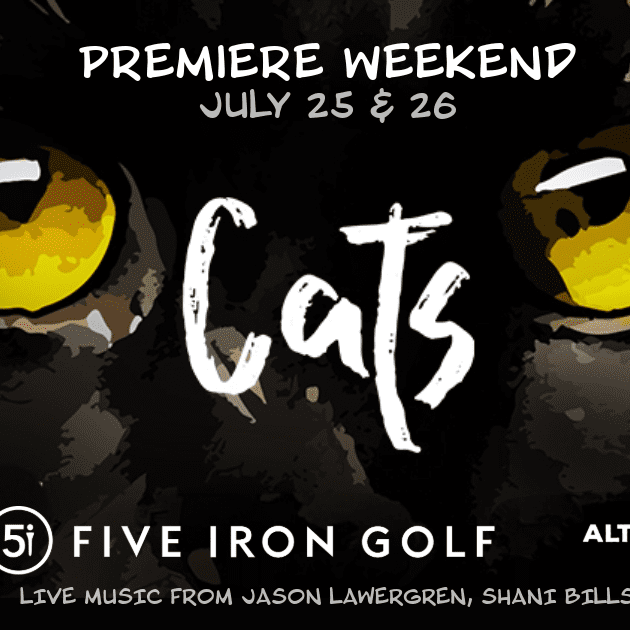 Premiere weekend for Cats musical event poster.