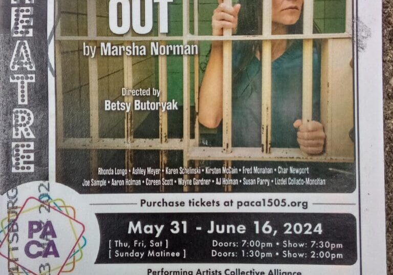 A Getting Out Poster With A Girl Looking Away