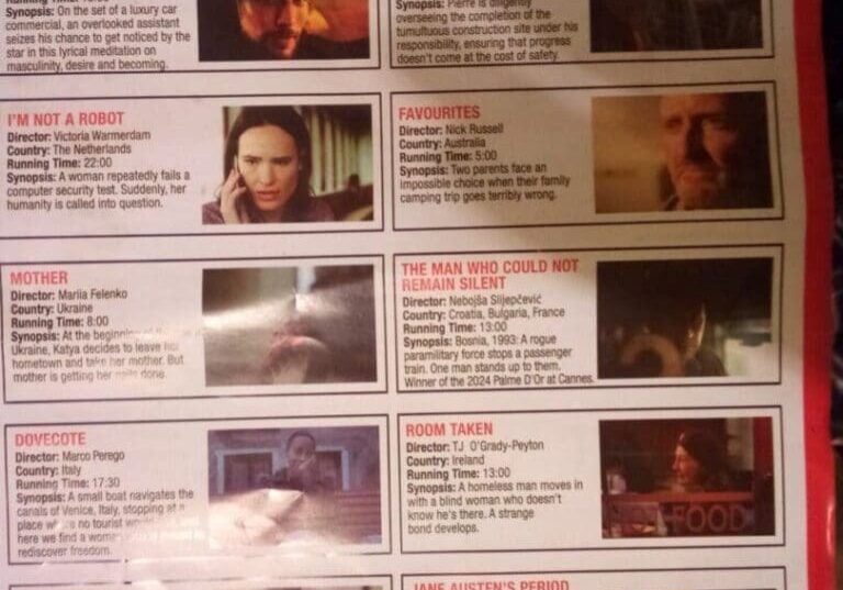 Manhattan Short film festival poster with descriptions.