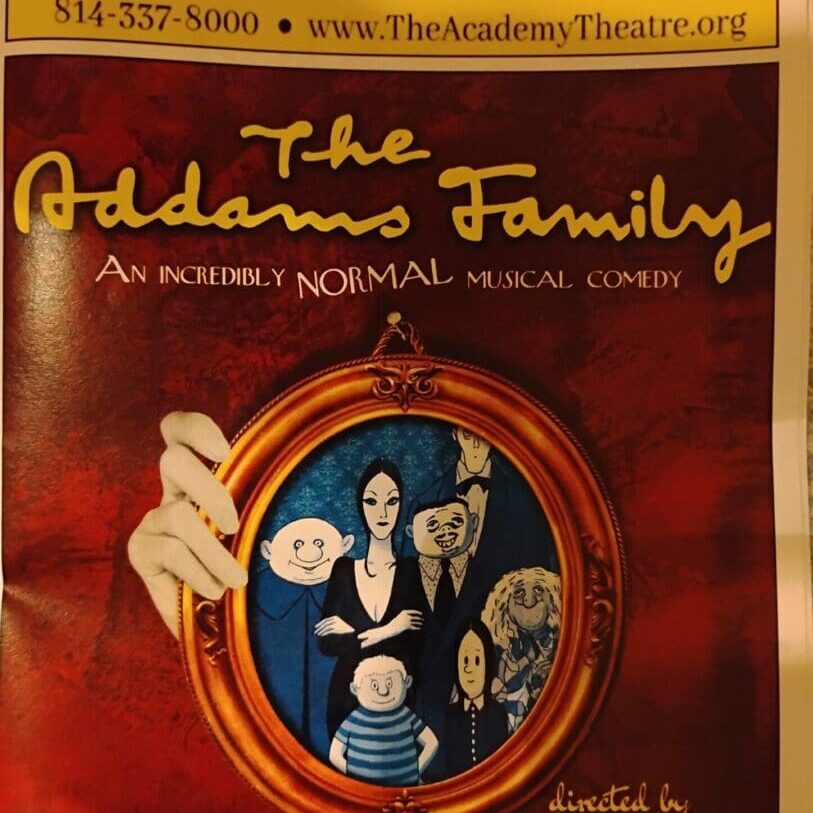 The Addams Family musical poster, October 2025.