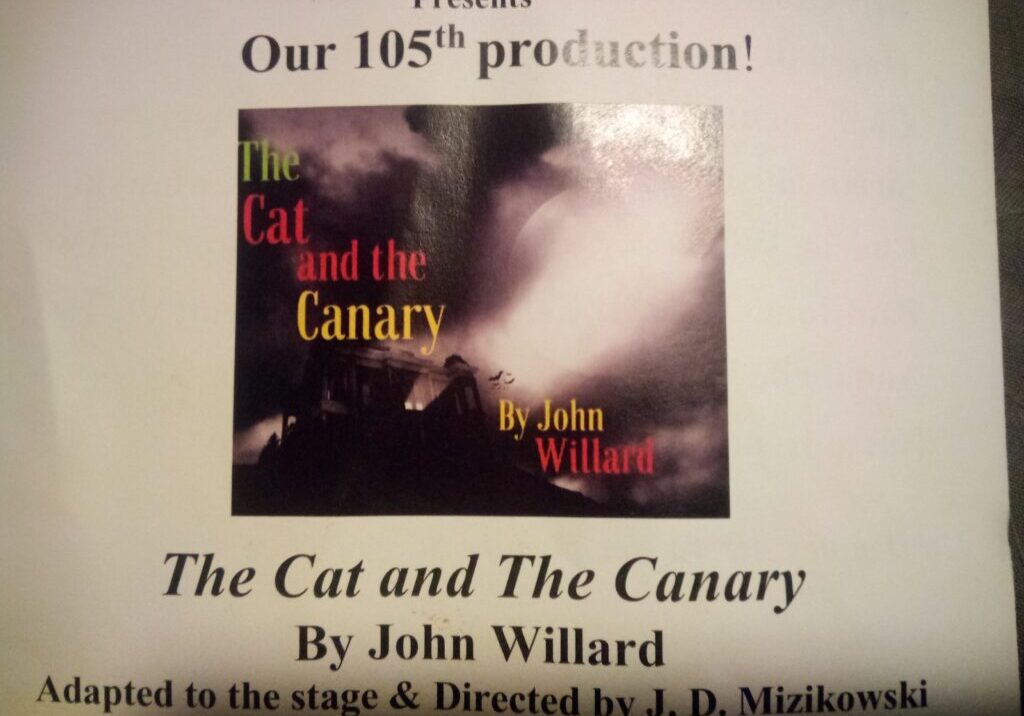 A poster for the cat and the canary.