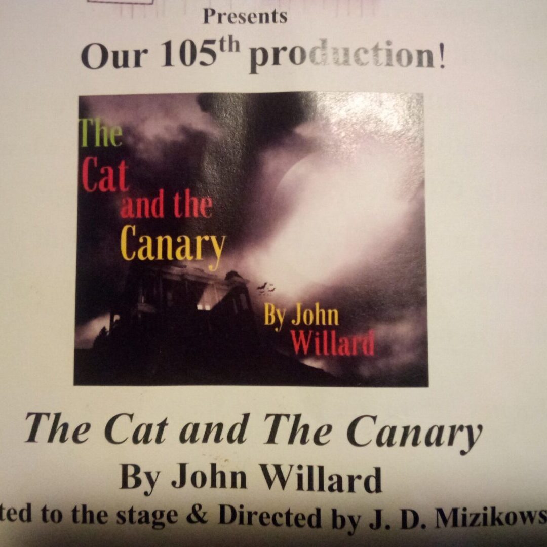 A poster for the cat and the canary.