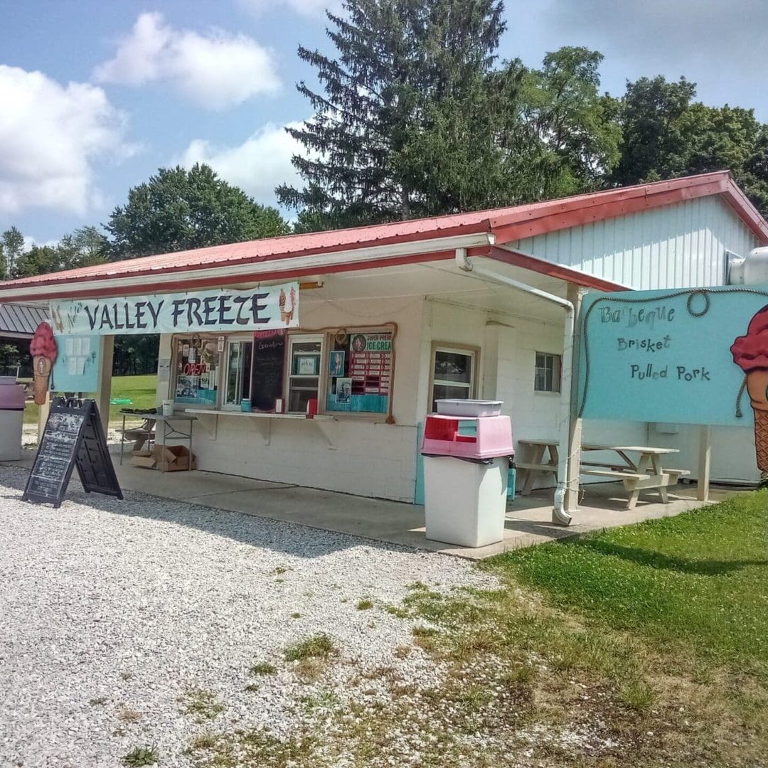 Valley Freeze ice cream shop with BBQ.