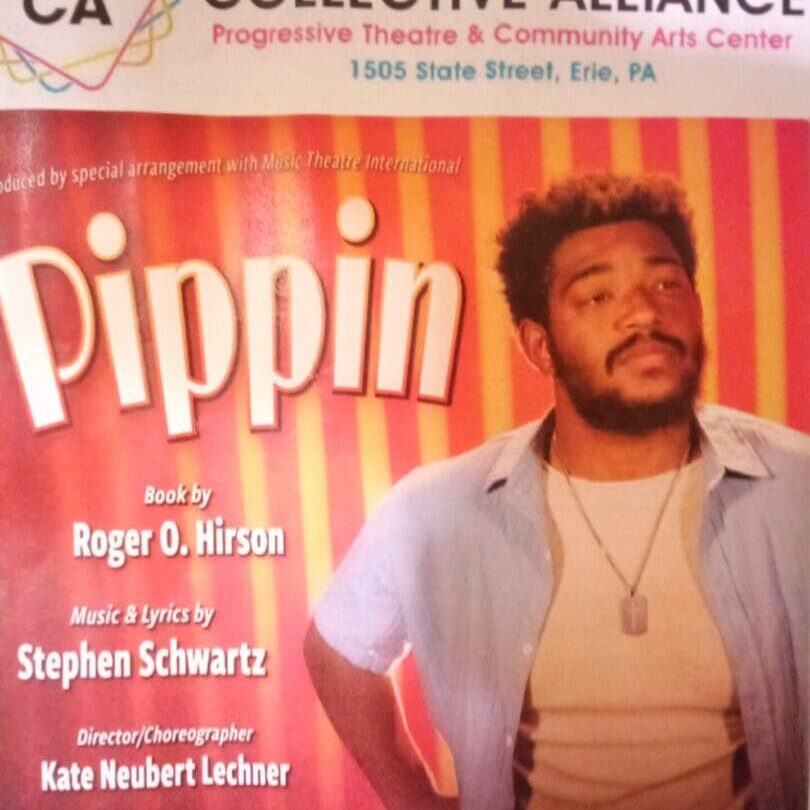 Pipin musical poster featuring cast member.